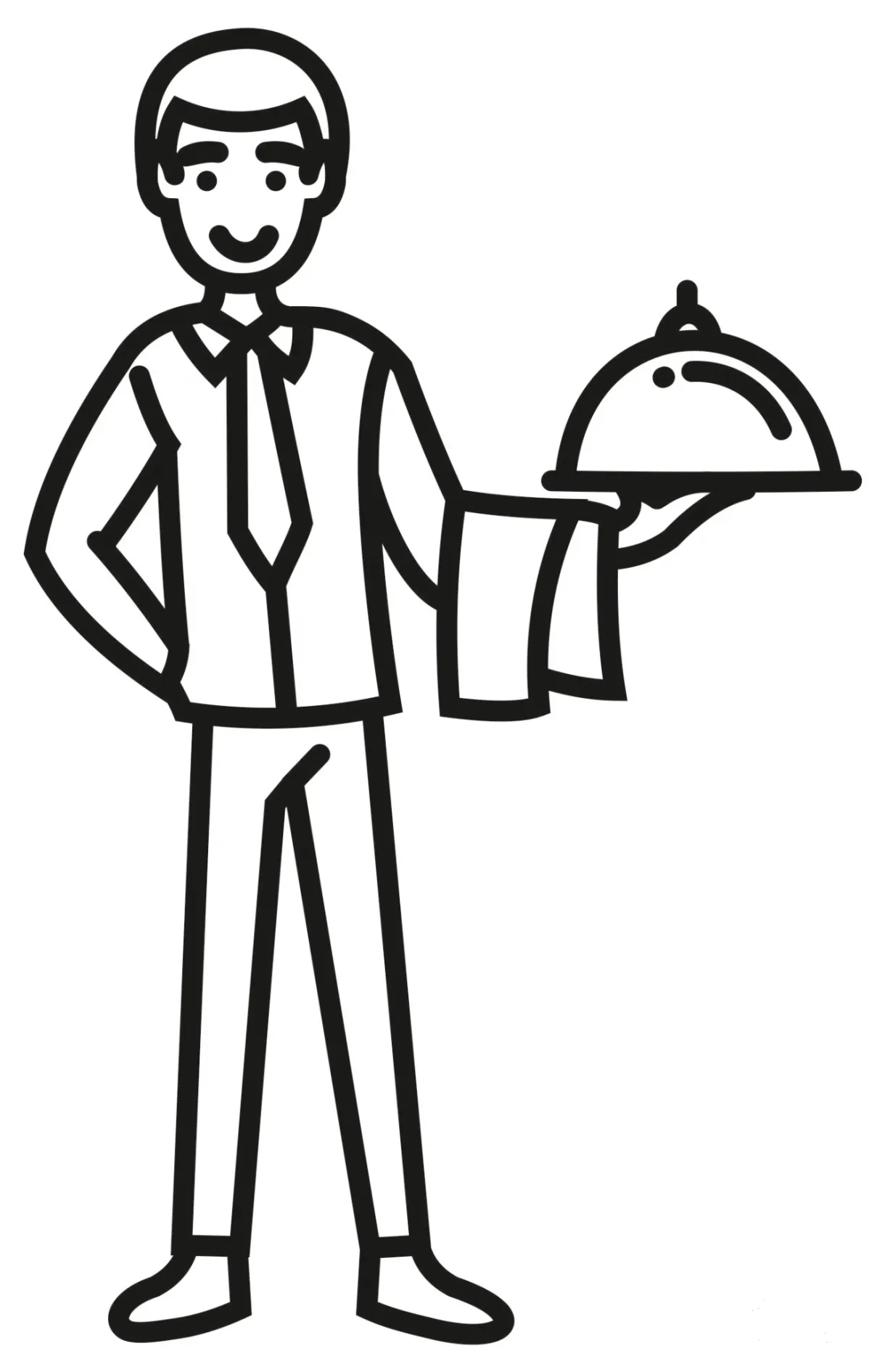 Waiter coloring page colouringpages