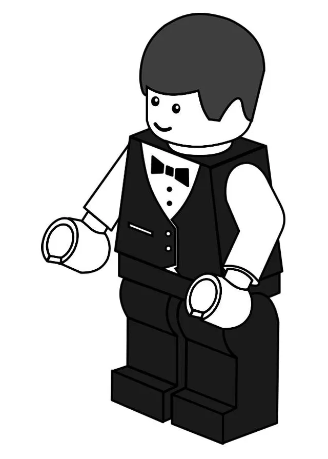 Coloring page waiter free printables img 20114