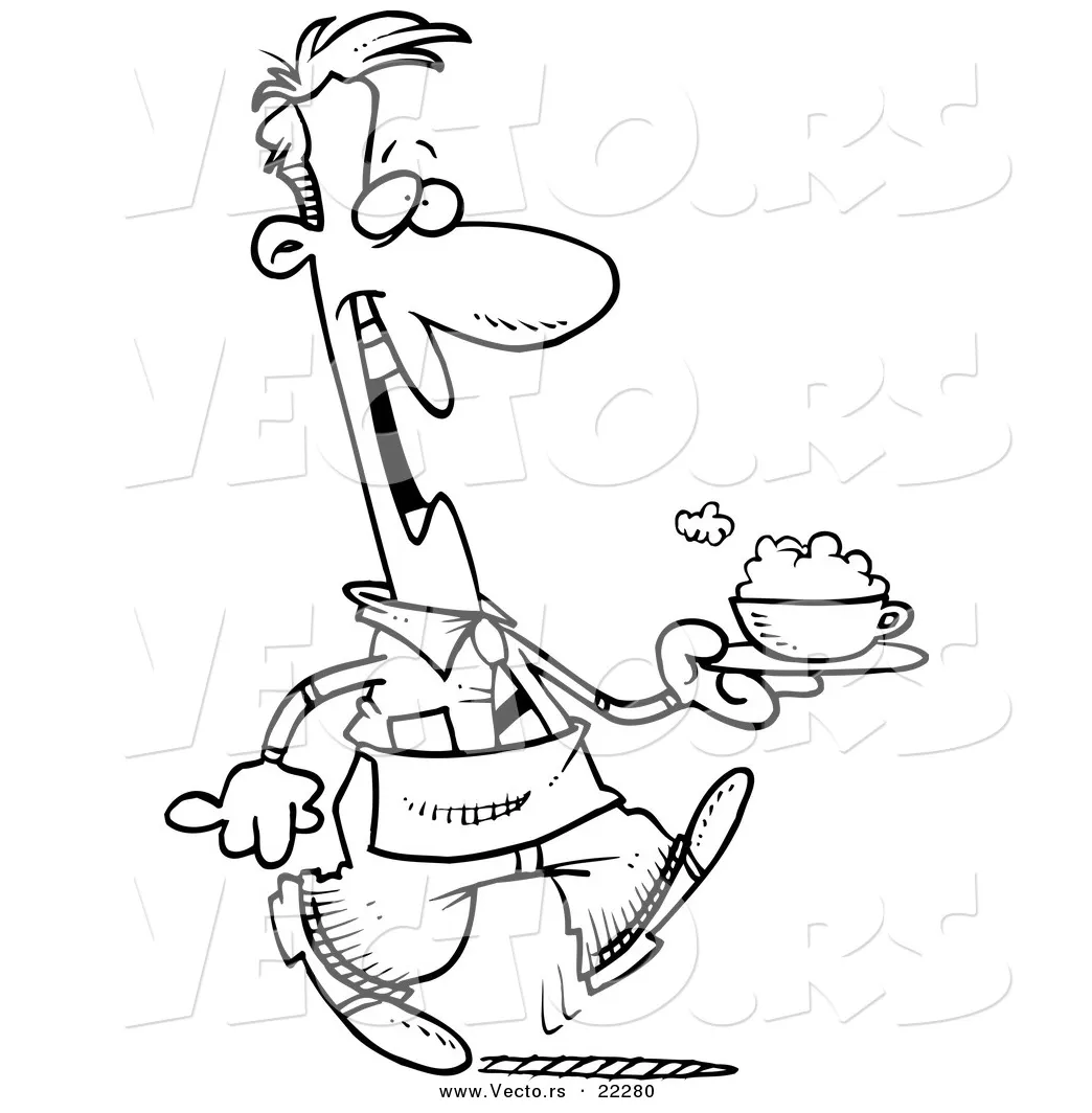 Waiter coloring page at getcolorings free printable colorings