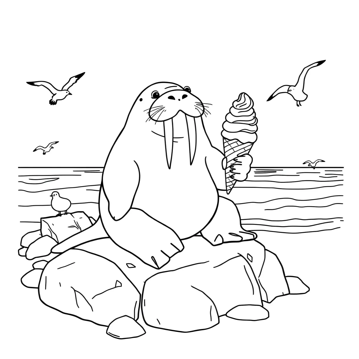 5 best walrus coloring pages free printable pdfs