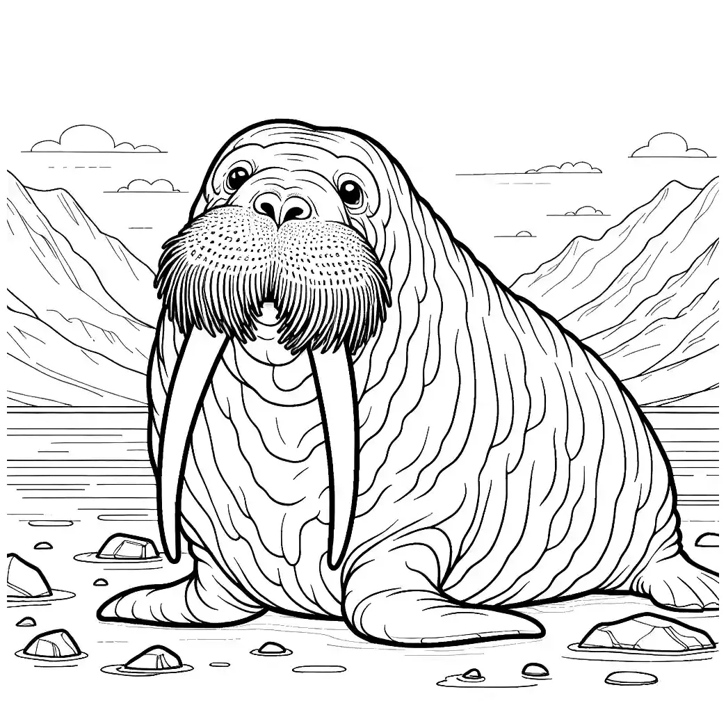 Walrus coloring page coloring jungle
