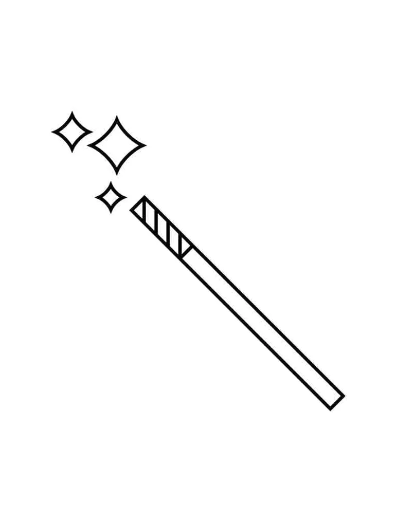 Magic wand coloring page download, print or color online for free