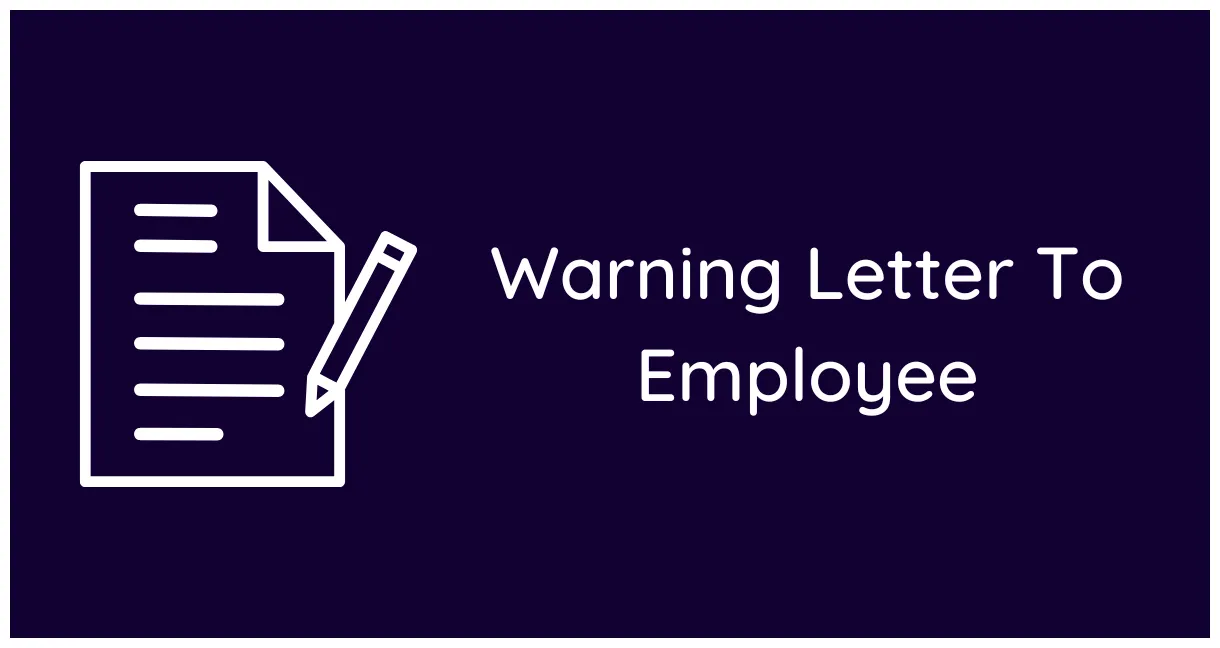 Warning letter to employee