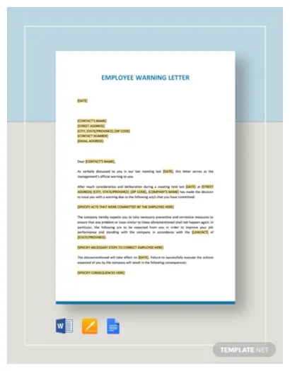 5 common reasons for writing an employee warning letter