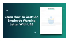 Learn how to craft an employee warning letter with ubs