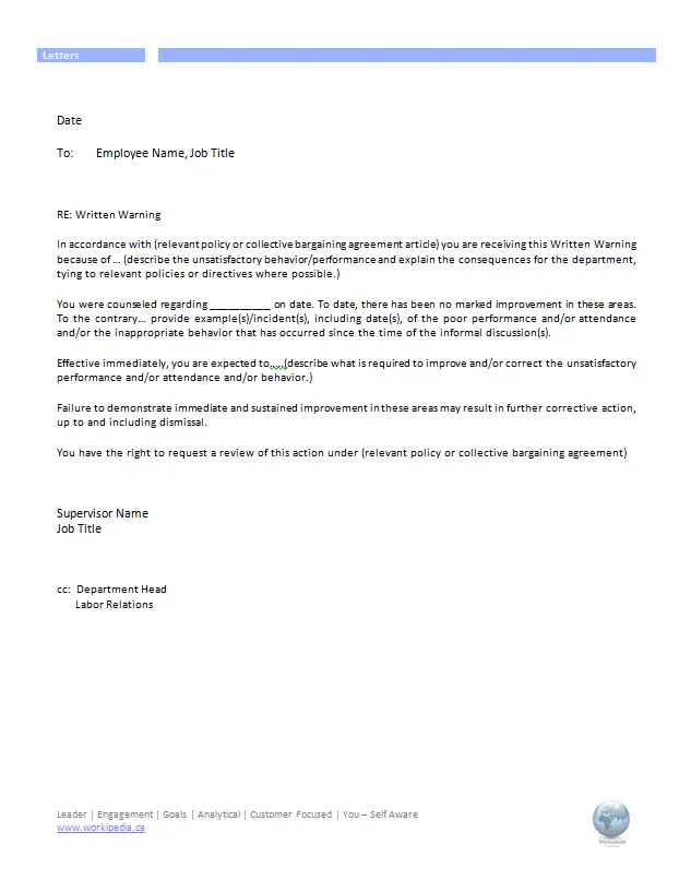 Employee warning notice download 56 free