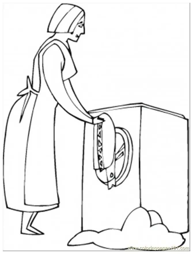 Washing machine coloring coloring pages