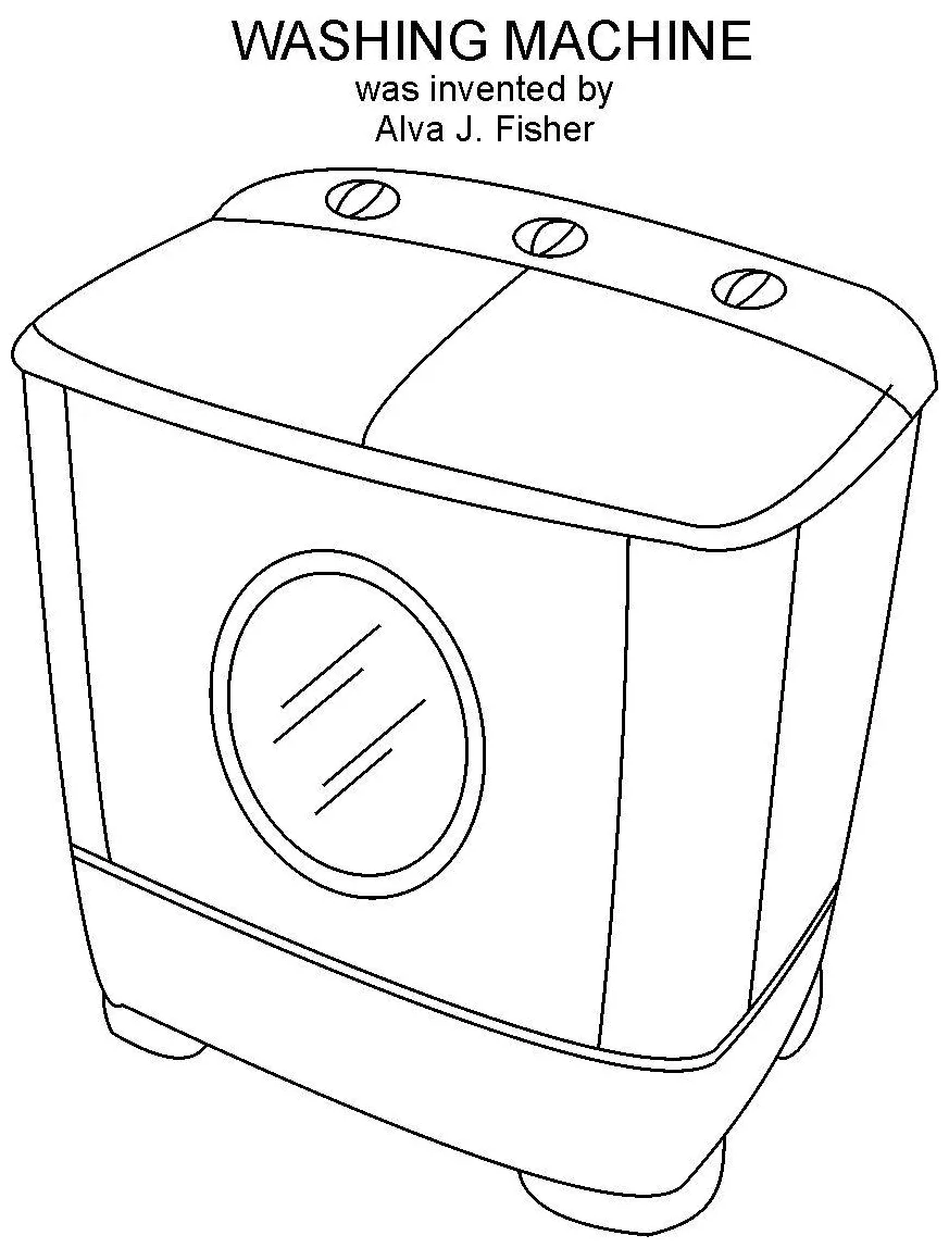 Washing machine coloring page printable coloring page