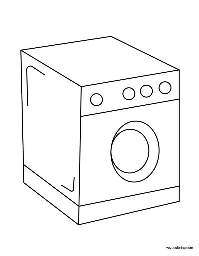 Washing machine Coloring Pages ᗎ Printable Painting Template