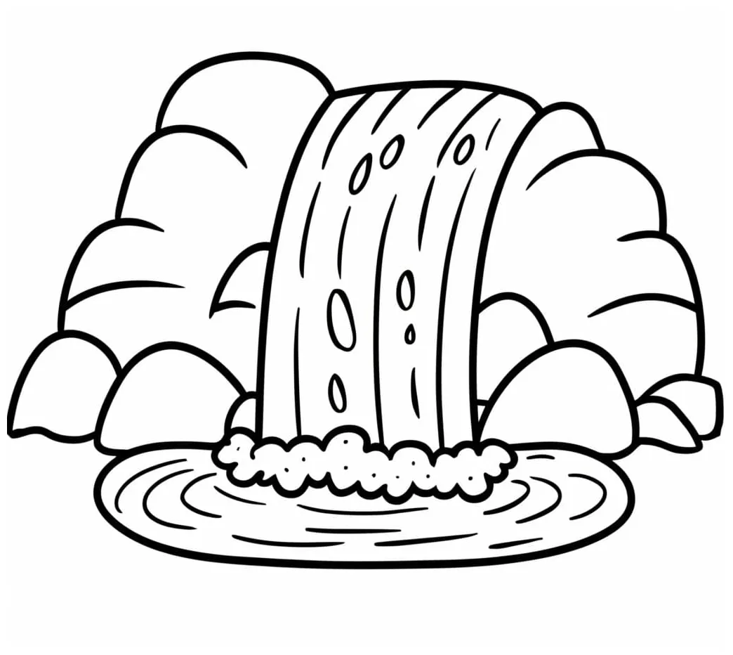 Waterfall coloring pages - ColoringLib