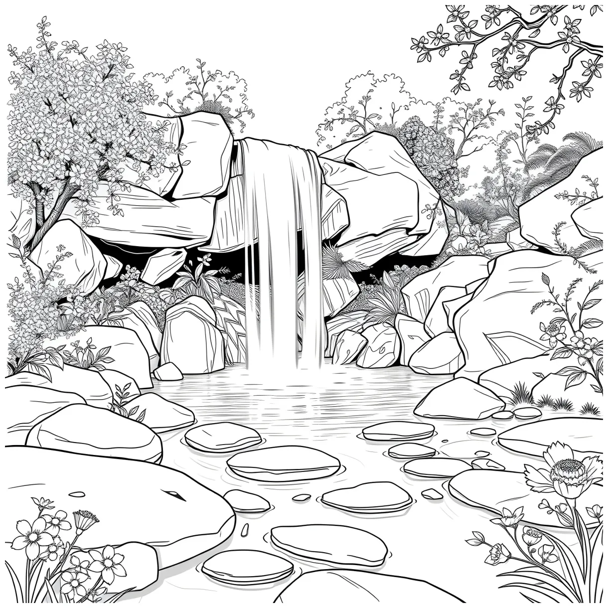 20 Best Waterfall Coloring Pages (Free Printable PDFs)