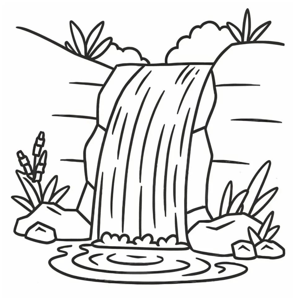 Waterfall coloring pages - ColoringLib