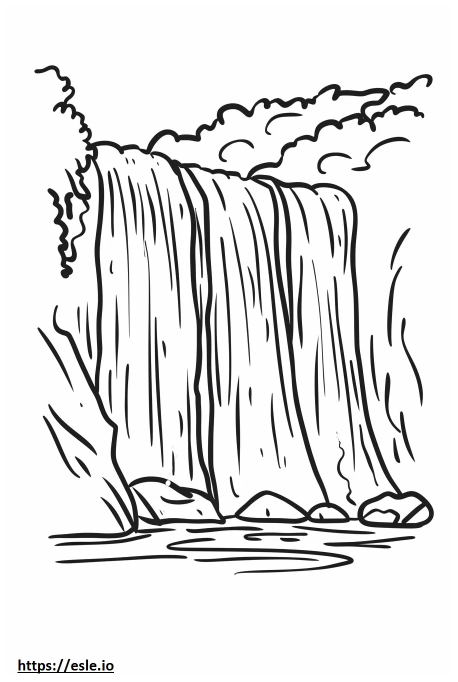 Simple waterfall for coloring