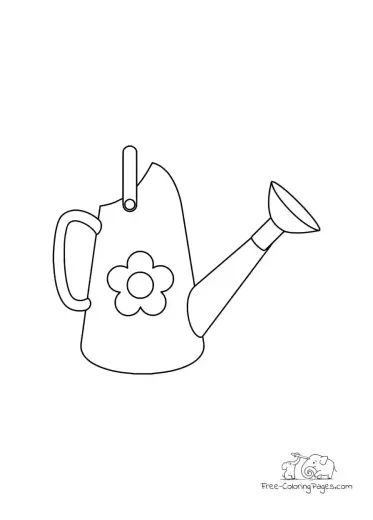 Coloring Page Watering Can - Free Coloring Pages
