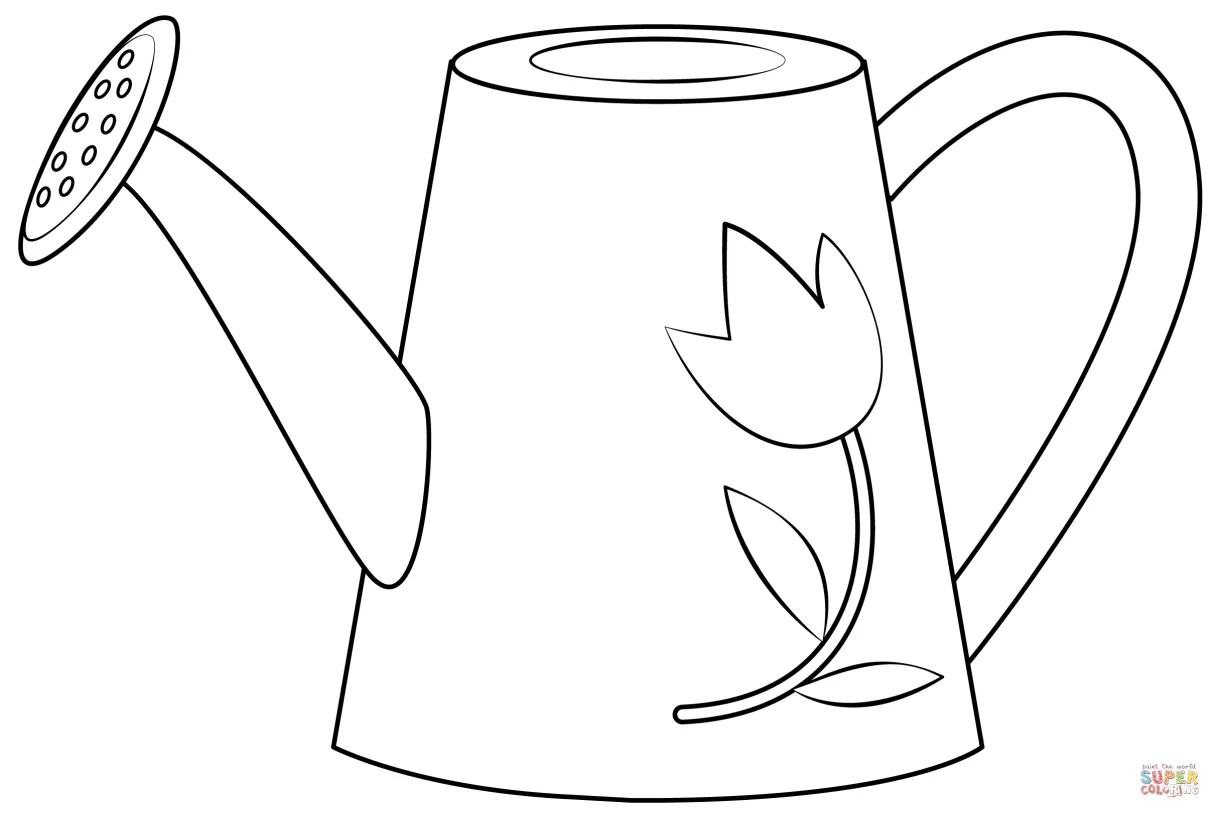 Watering Can coloring page | Free Printable Coloring Pages