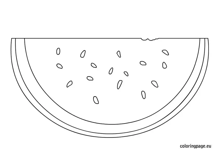 Watermelon coloring page | Coloring Page