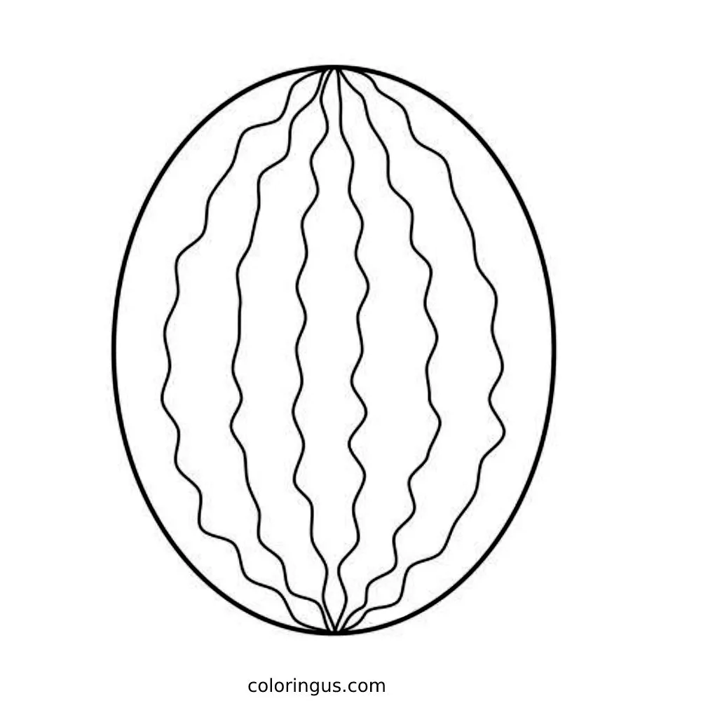Watermelon Coloring Pages (Free Printable PDF)