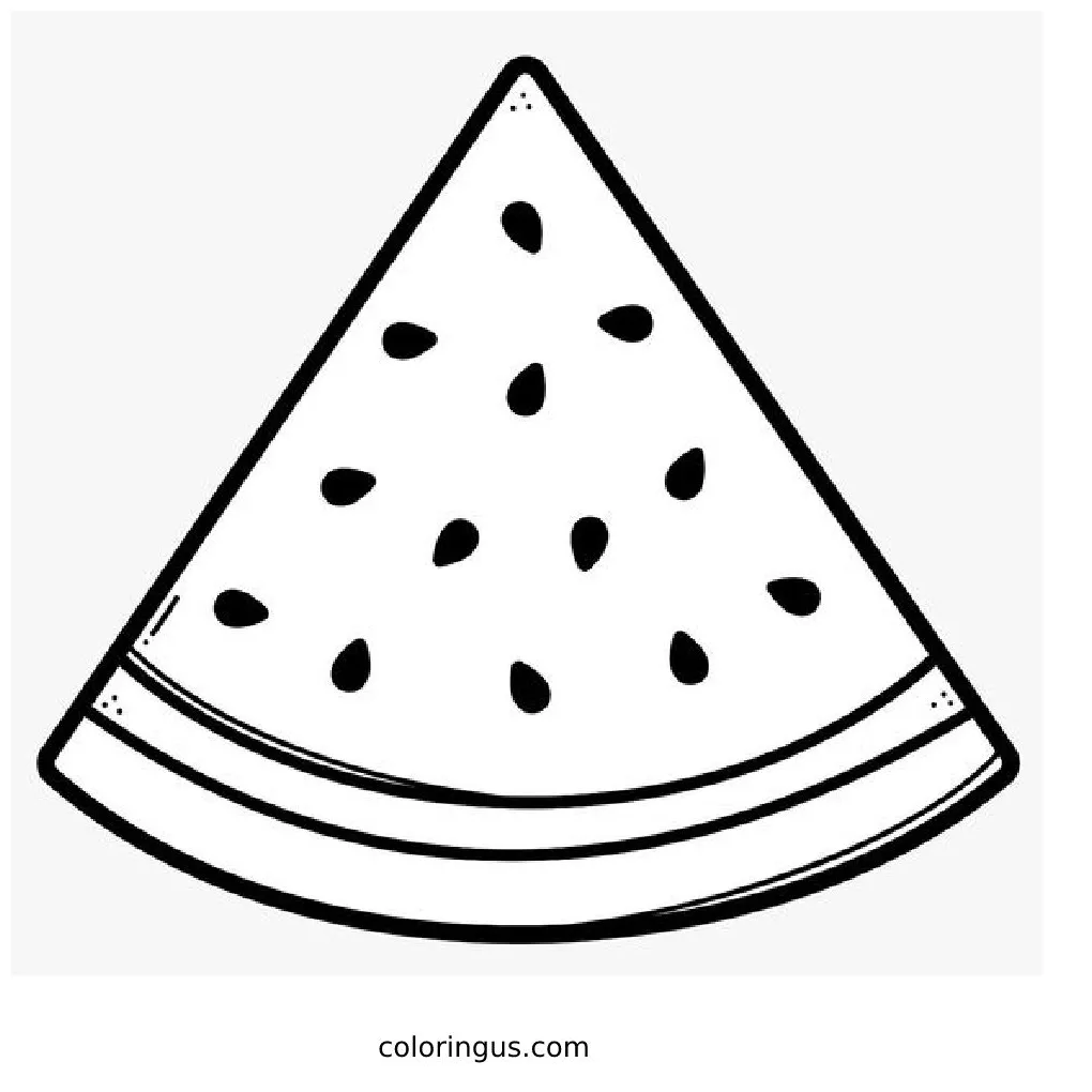 Watermelon printable coloring pages
