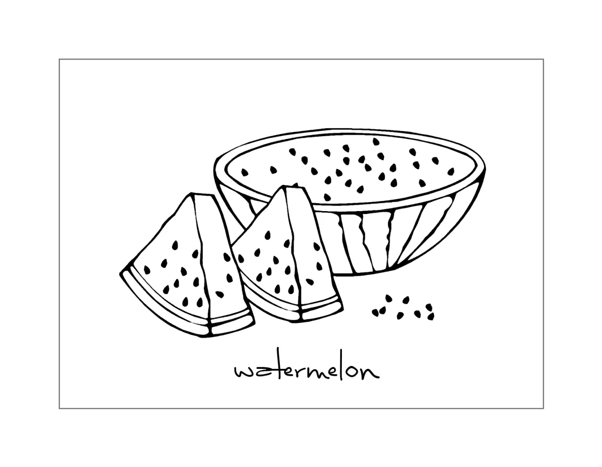 Watermelon Coloring Pages – Printable Coloring Pages. FREE