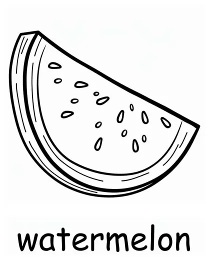 Watermelon Coloring Pages