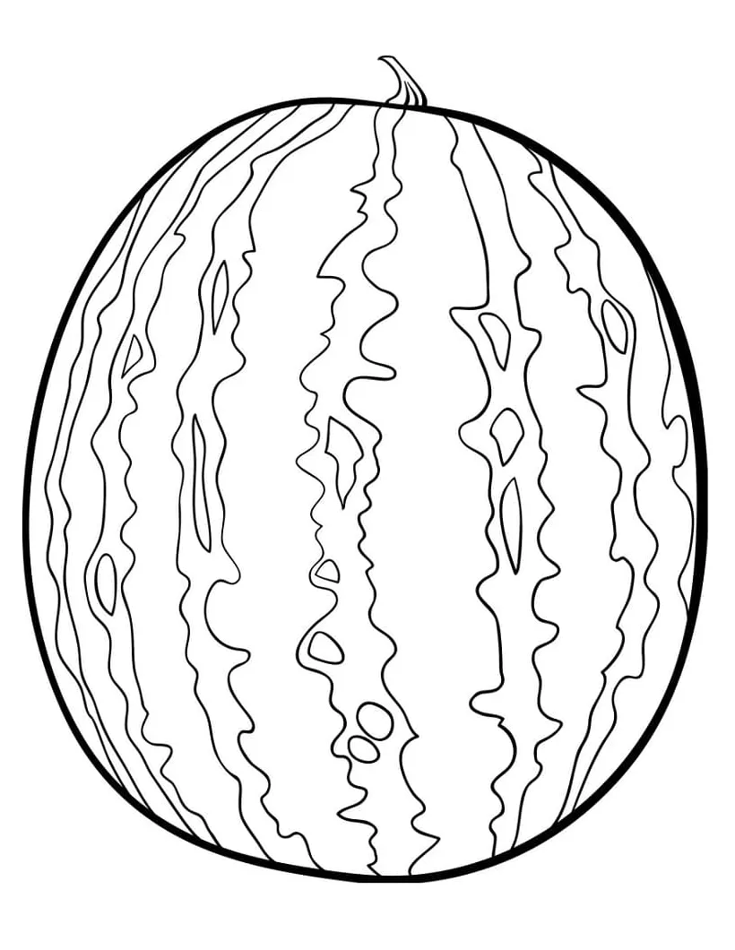 A Watermelon coloring page - Download, Print or Color Online for Free