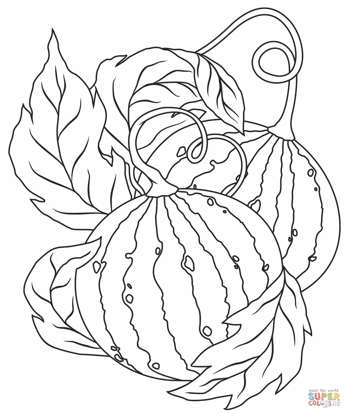 Watermelon coloring page | Free Printable Coloring Pages