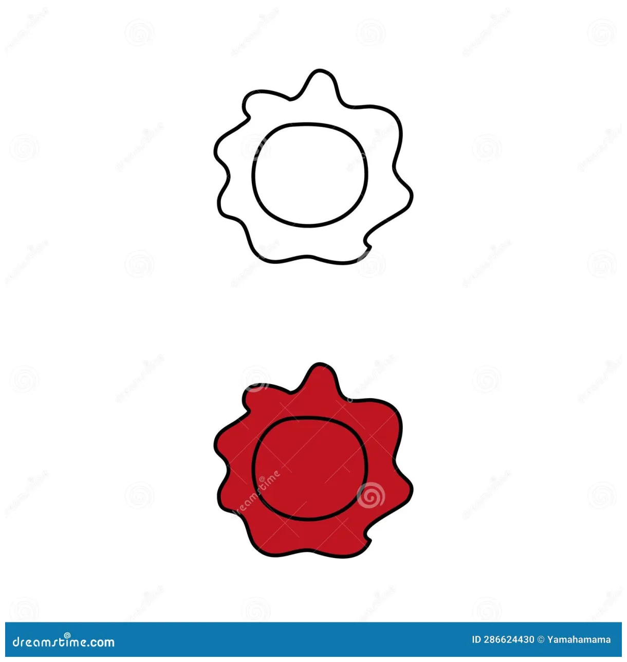 Wax seal stock illustration. illustration of icon, drawn 286624430