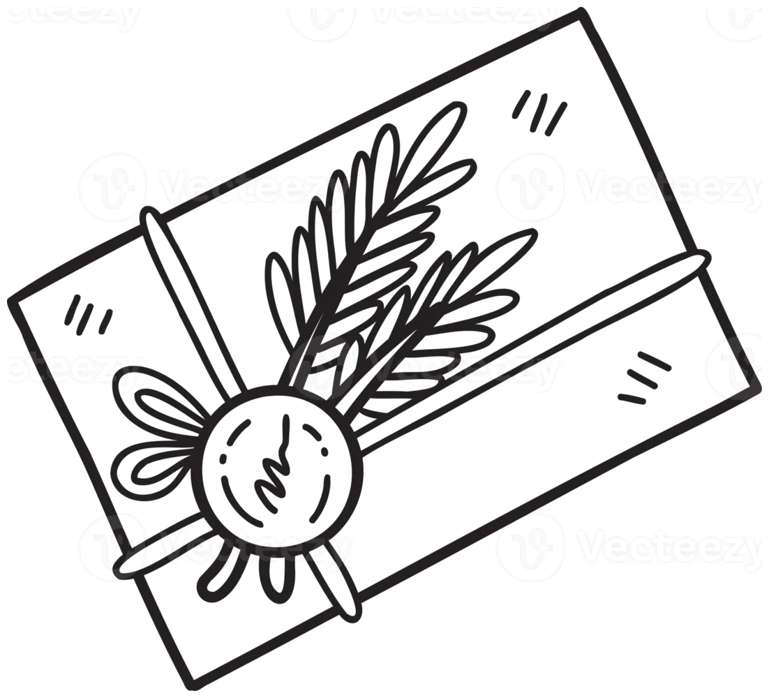 Vintage postcard with wax seal illustration 13126791 png