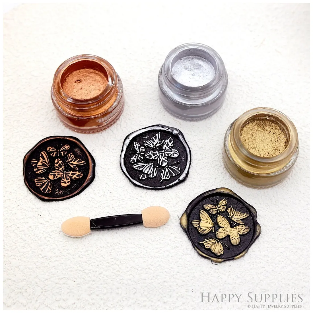 Sealing wax coloring powder, metallic highlight powder for wax seal