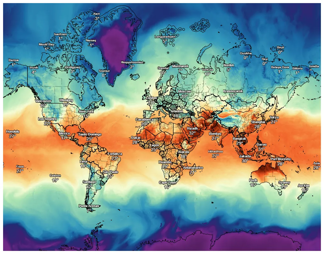 Interactive weather forecast map vivid maps