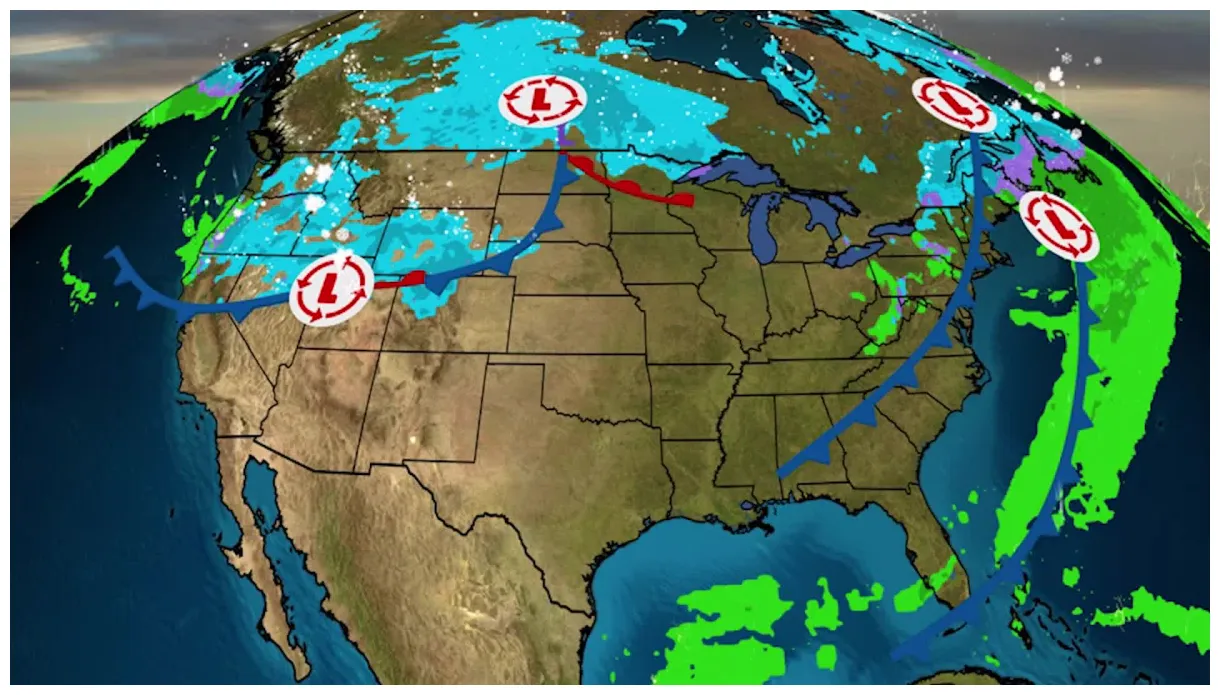 Your weather to start the week national forecast videos from the