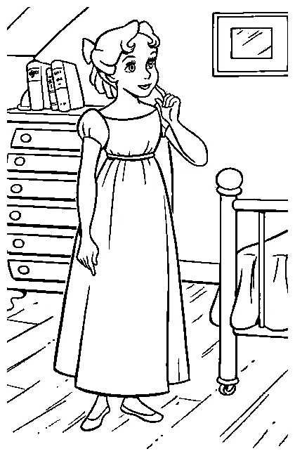 Disney Wendy Darling Coloring Pages