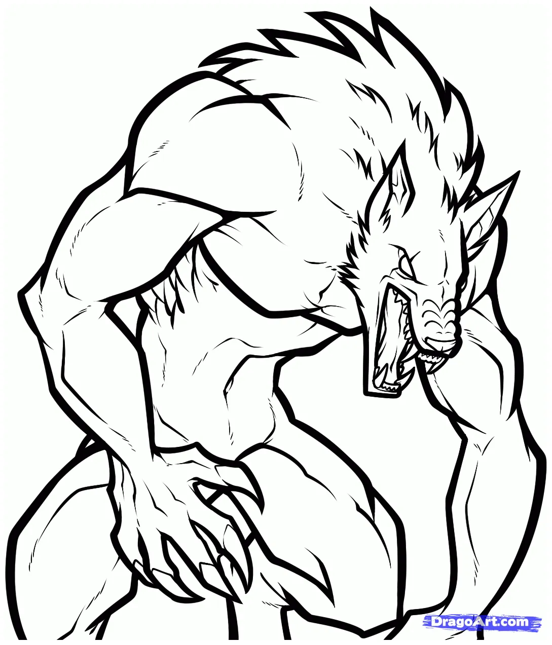 Werewolf coloring coloring pages for kids and for adults coloring home