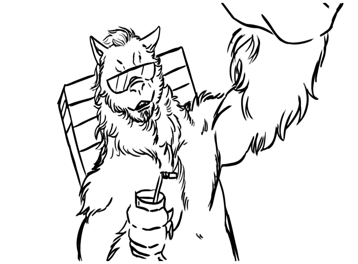 Werewolf coloring page