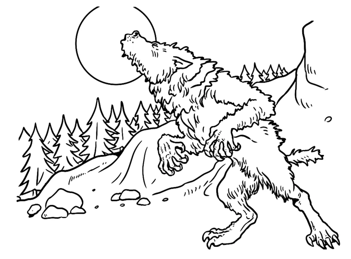 Werewolf coloring