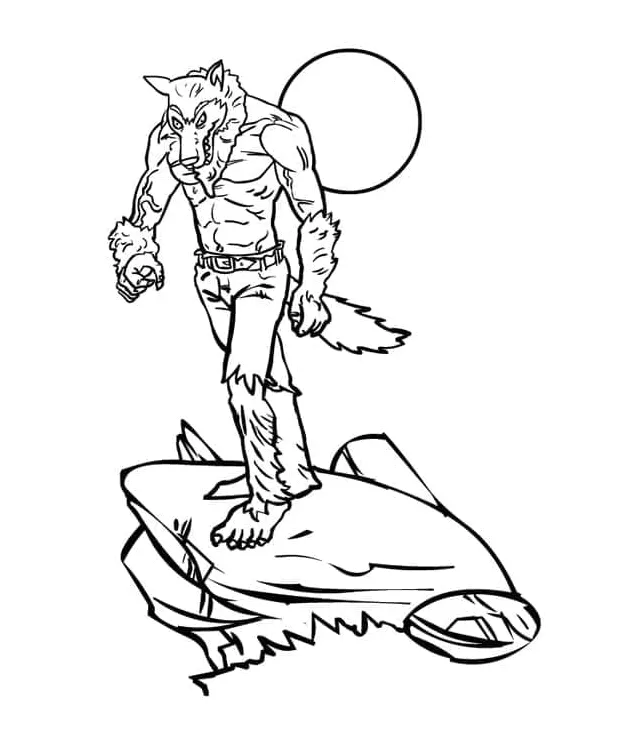 Werewolf to print coloring page download, print or color online for free