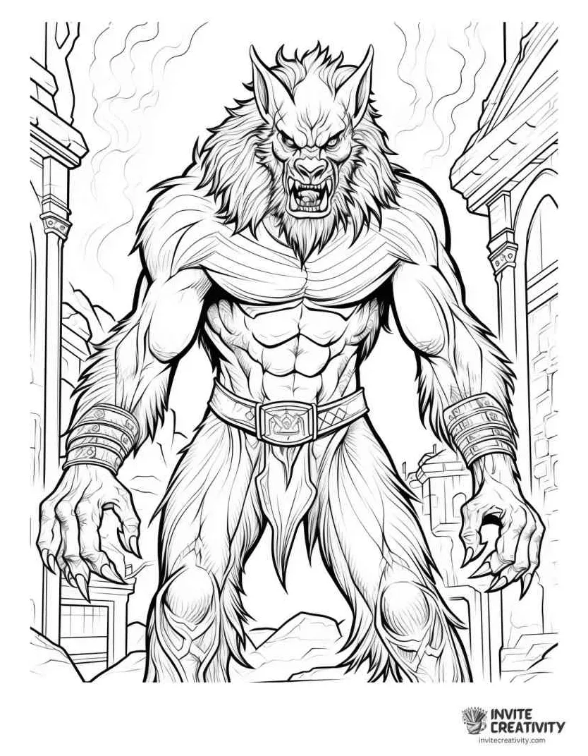 Werewolf coloring