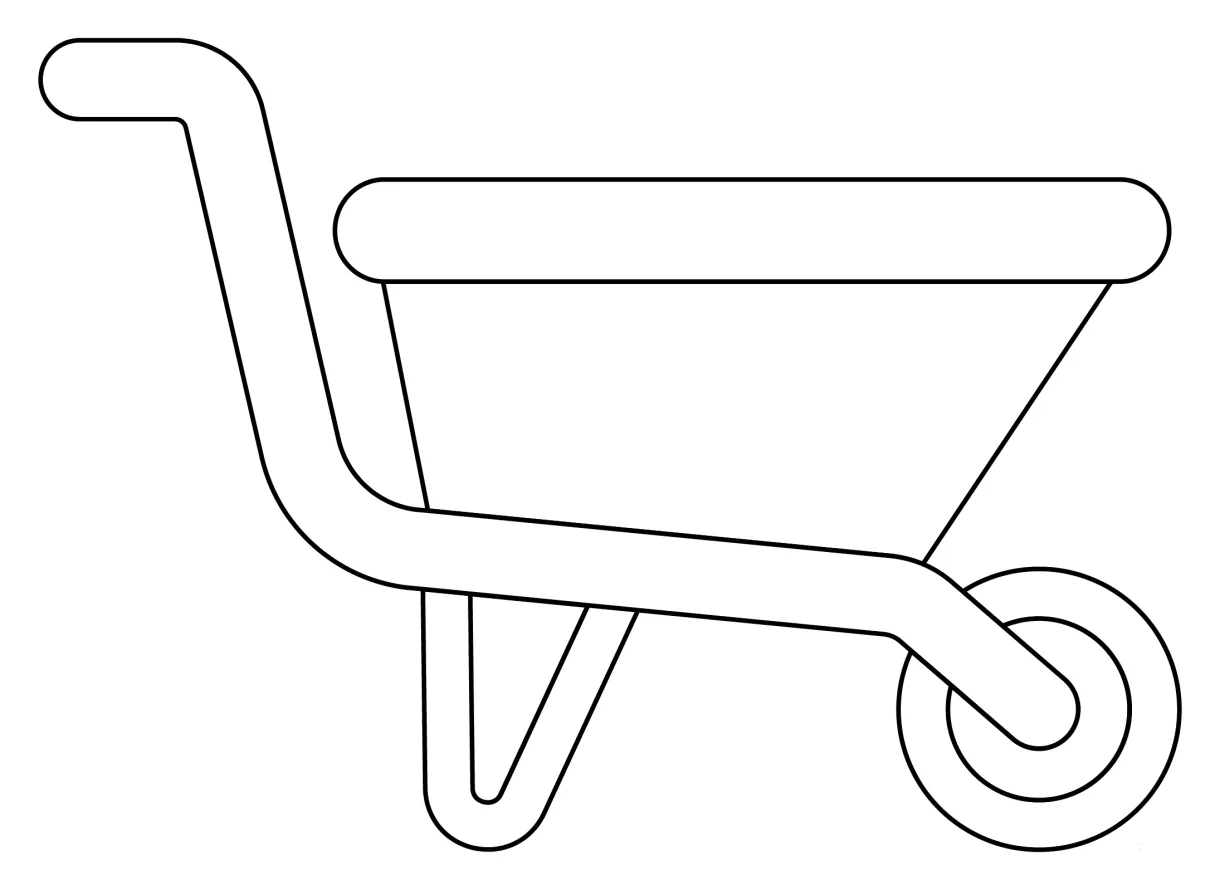 Wheelbarrow coloring page - ColouringPages