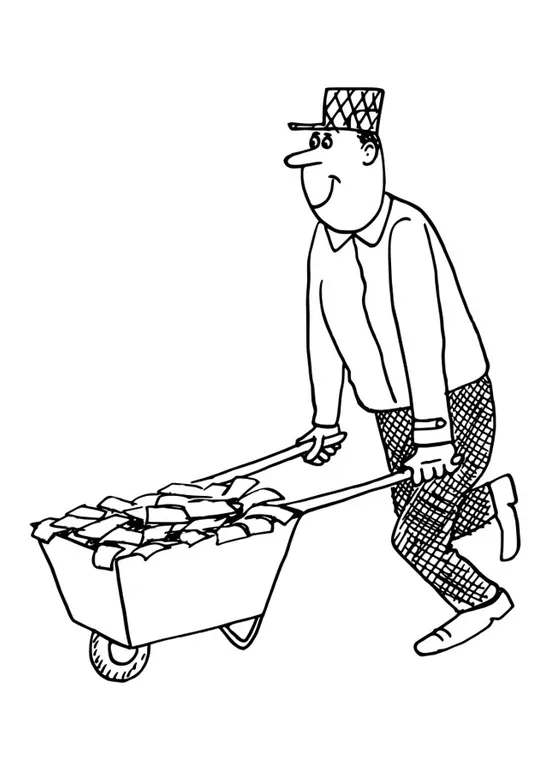 Coloring Page wheelbarrow - Free printables - Img 30202