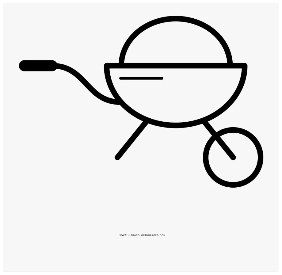 Wheelbarrow Coloring Page , Free Transparent Clipart - ClipartKey