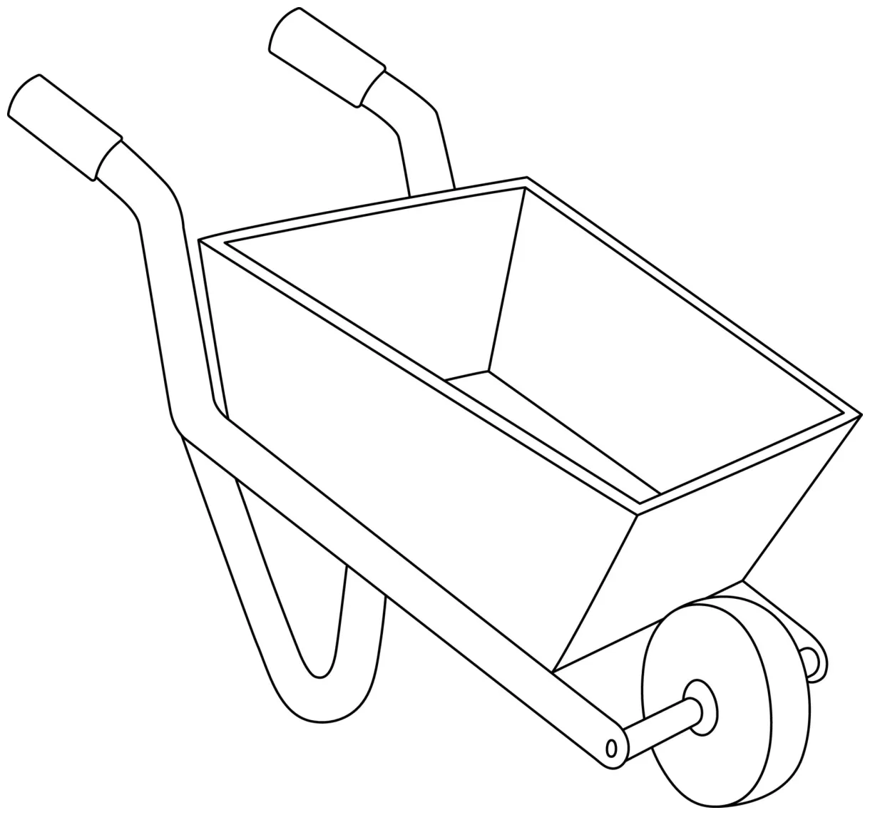Wheelbarrow Coloring Page for Kids 5163282 Vector Art at Vecteezy