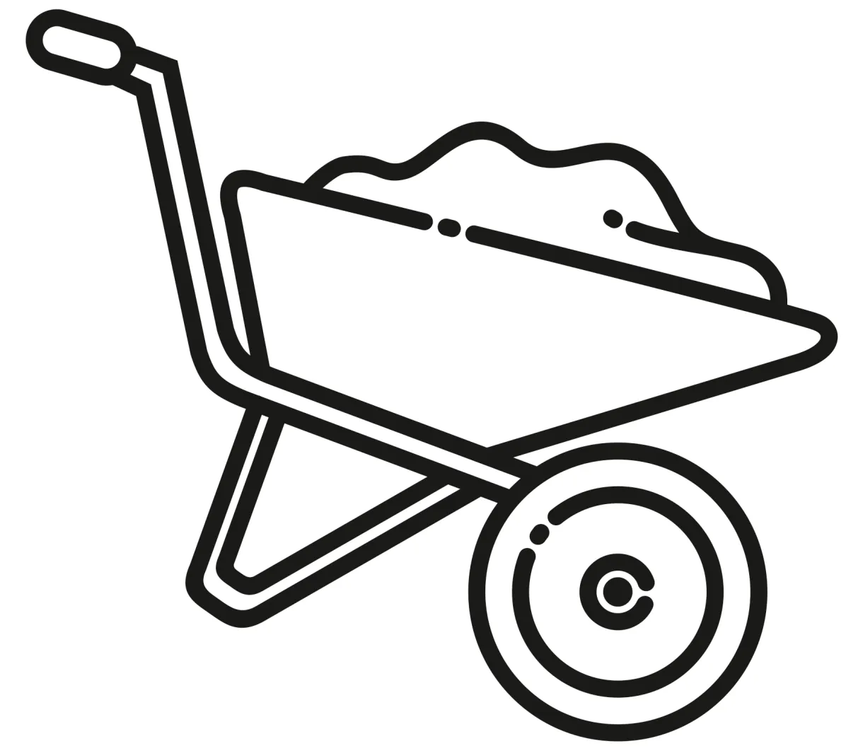 Wheelbarrow coloring page - ColouringPages