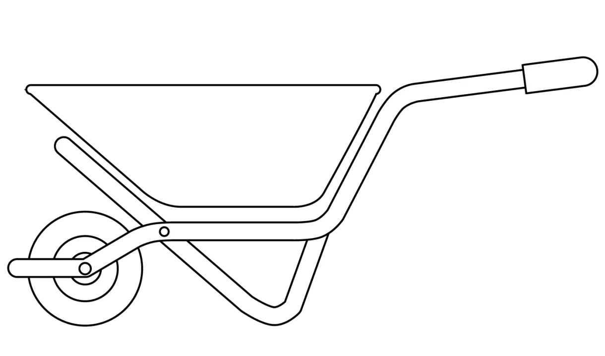 Wheelbarrow coloring page - ColouringPages