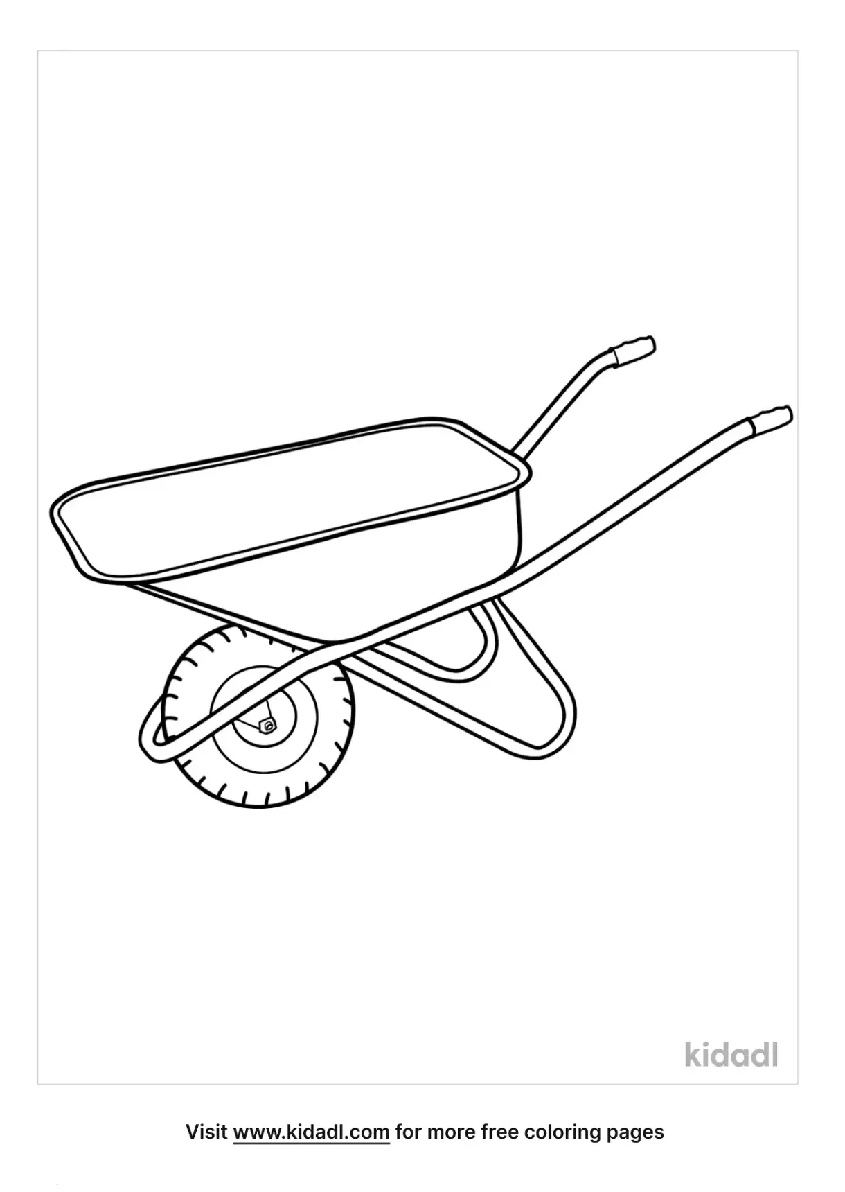 Wheelbarrow Coloring Page Coloring Coloring Pages