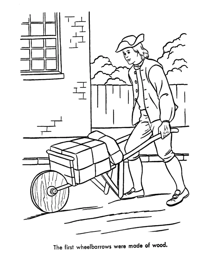 Wheelbarrow Coloring Page Coloring Pages