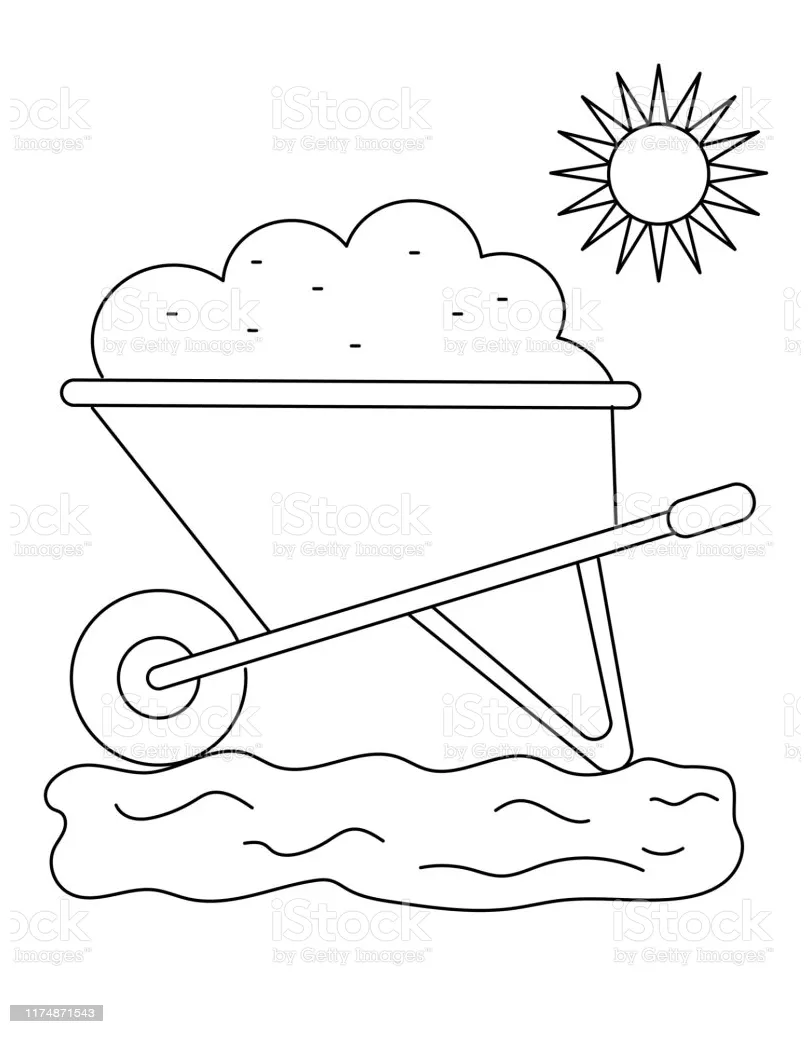 Wheelbarrow Coloring Page Coloring Pages