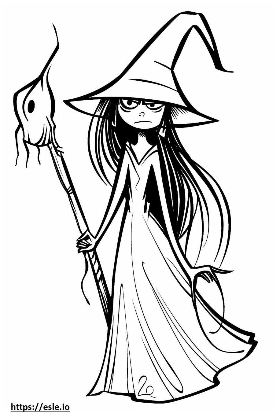 Wicked witch coloring page