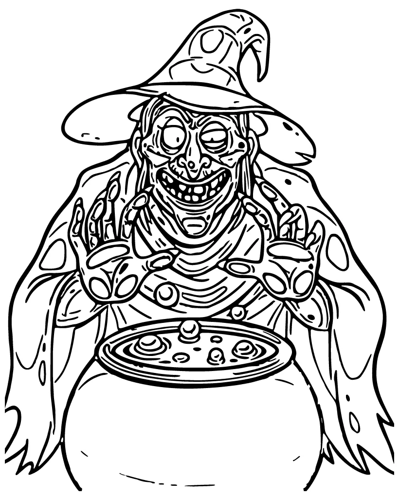 Wicked witch coloring page
