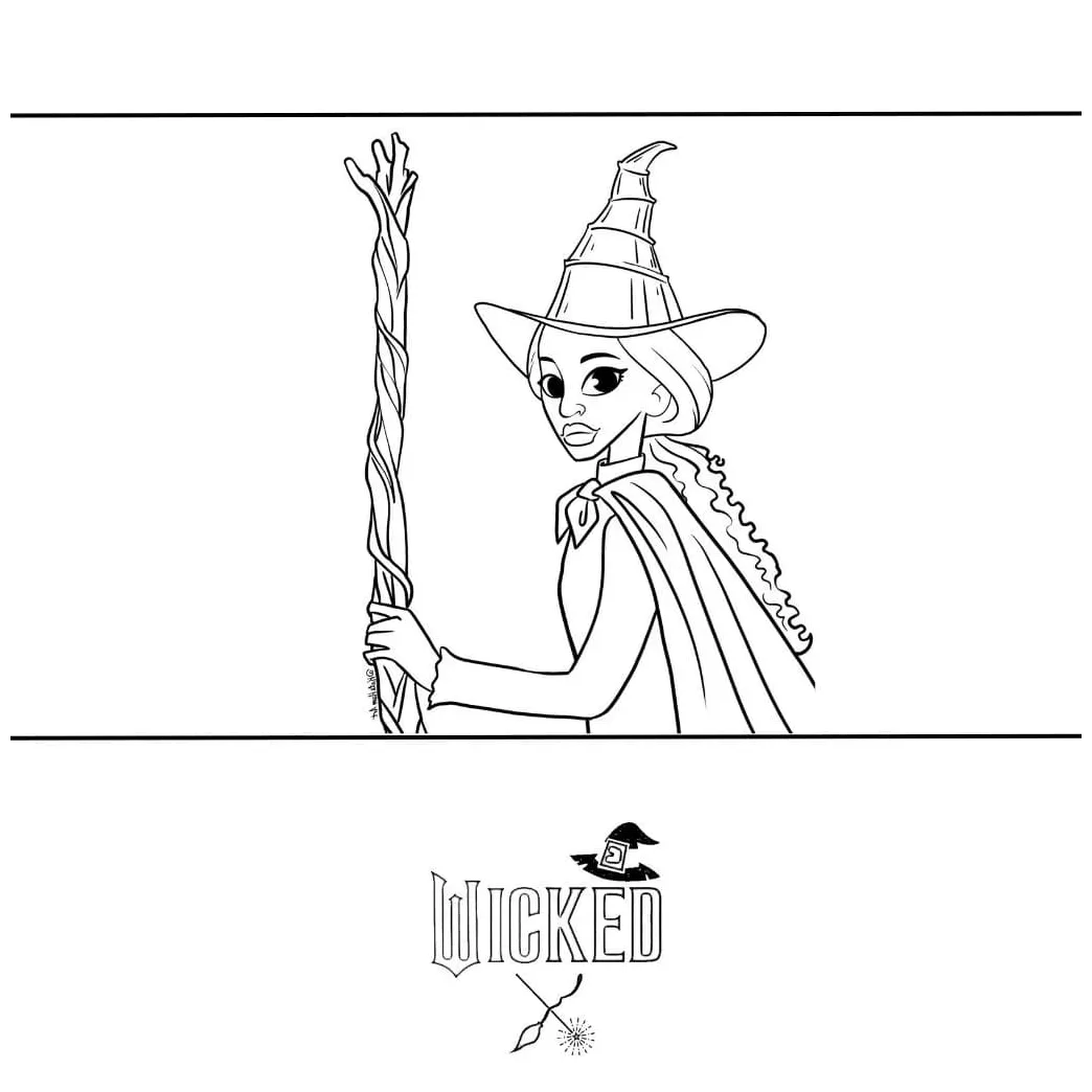 Wicked witch coloring page download, print or color online for free