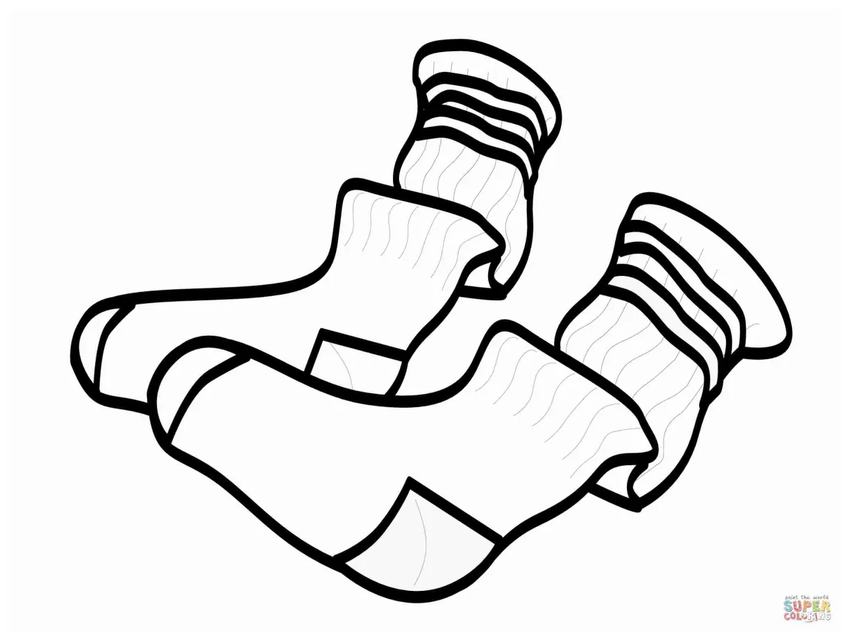 Sock Coloring Page at GetColorings.com | Free printable colorings pages